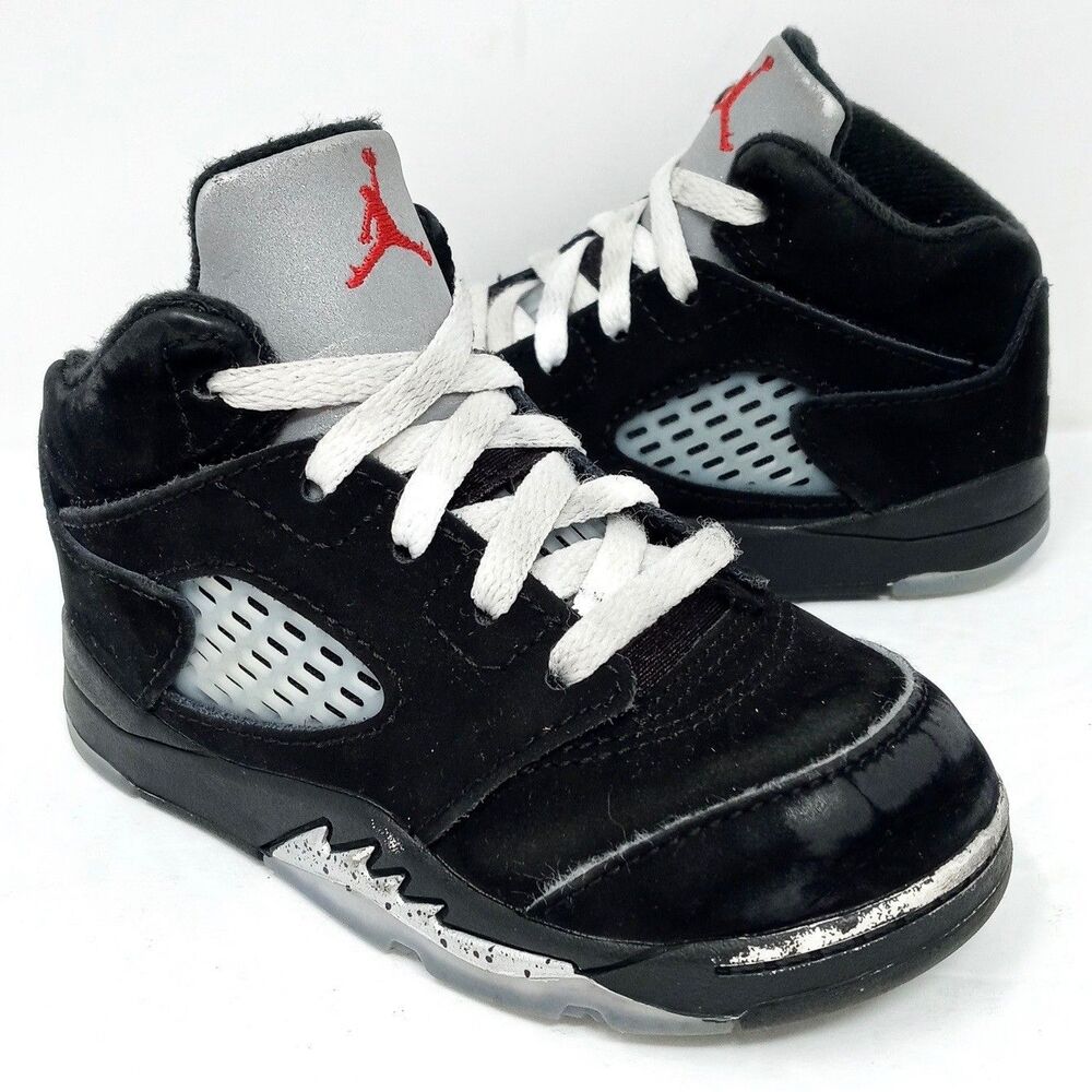Nike Air Jordan 5 Retro OG Toddler Size 7C Black Metallic Reimagined HF3977-001